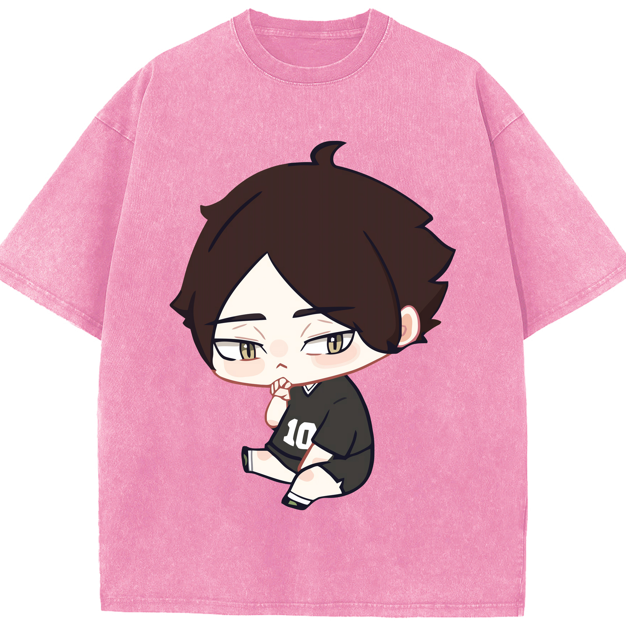 （画像用） ハイキュー!! Haikyu!! 綿100% ヴィンテージ風 半袖Tシャツ（フロントプリント）